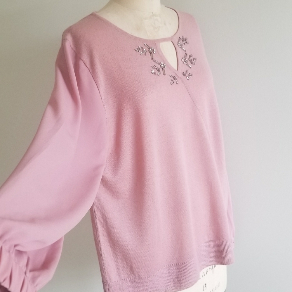 THE LIMITED wrap style top with embellishements